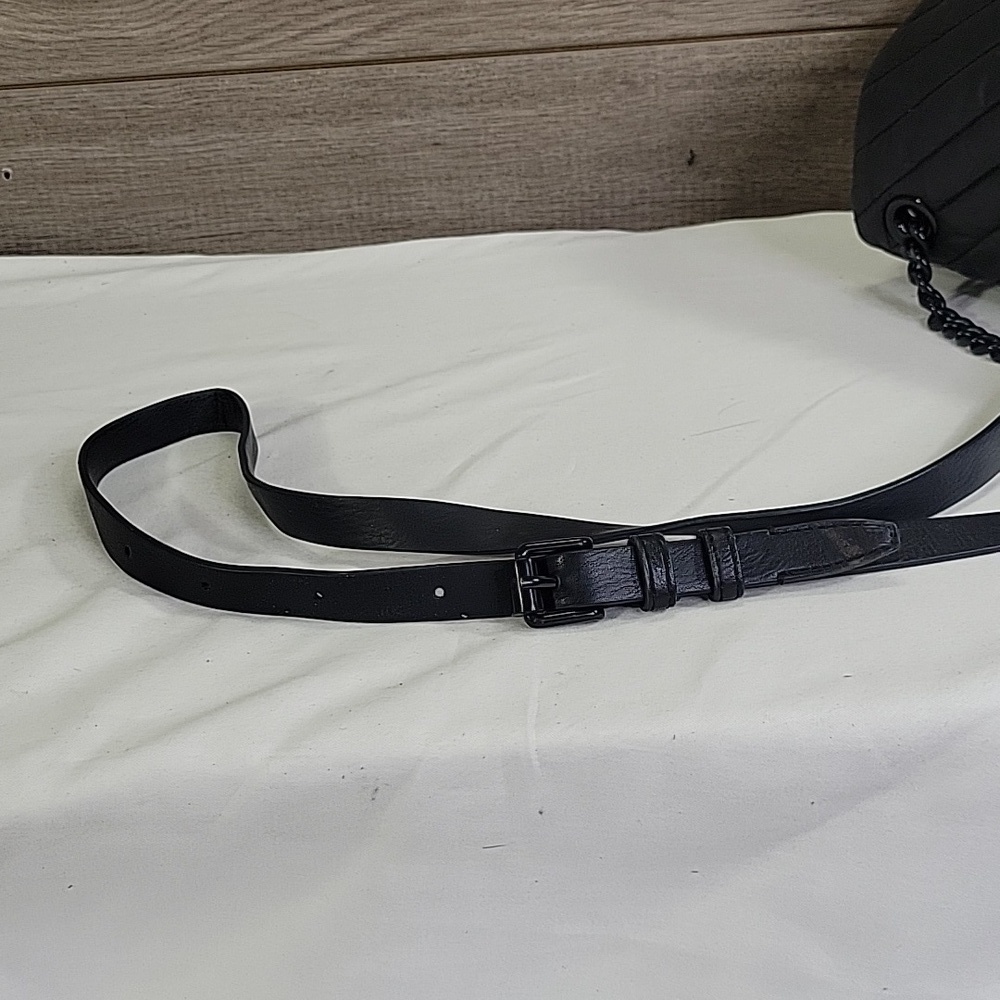 Rebecca Minkoff Black Nylon Quilted Chain Strap Crossbody Shoulder Bag - Picture 7 of 15